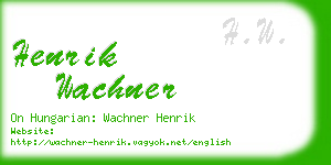henrik wachner business card